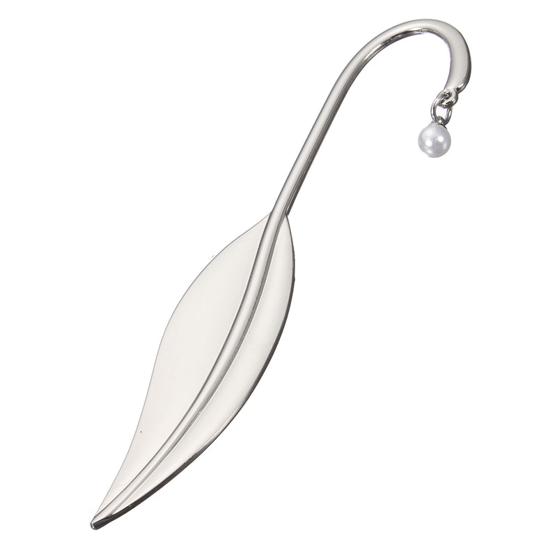 1pcs Delicate Leaf Metal Bookmark For Boooks Silver Paper Book Marks Holder For School Supplies