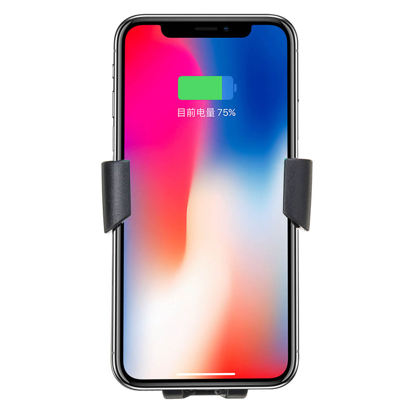 Universal Qi Wireless 10W Fast Charge Gravity Linkage Auto Lock Car Air Vent Holder for Mobile Phone
