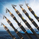 CAPACI 28082 RF Series Carbon Alloy Retractable Fishing Rod Portable Outdoor Fishing Pole Fishing Accessories-Casting 1.8M/2.1M/2.4M