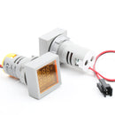 3Pcs 22mm AC 50-500V 0-100A Mini Digital square Voltmeter Ammeter Volt Voltage Tester Meter Dual LED Indicator Pilot Lamp Light Dual -Yellow