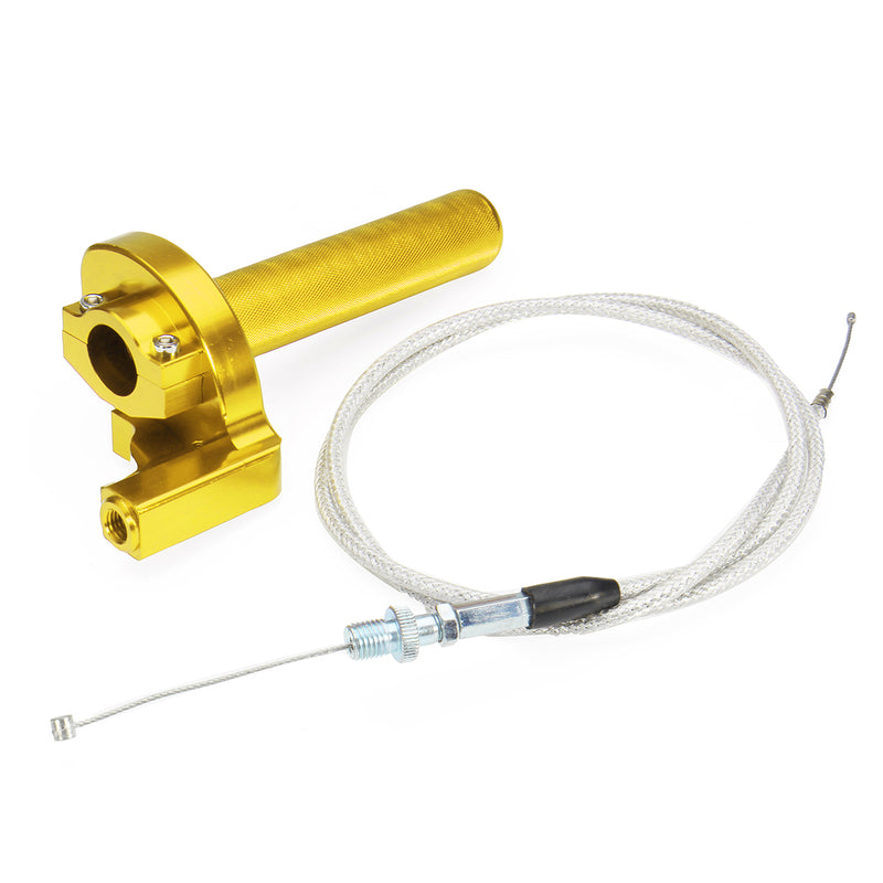 7/8inch CNC Billet Twister Throttle Tube Clamp Assembly + Cable For Dirt Pit Bike