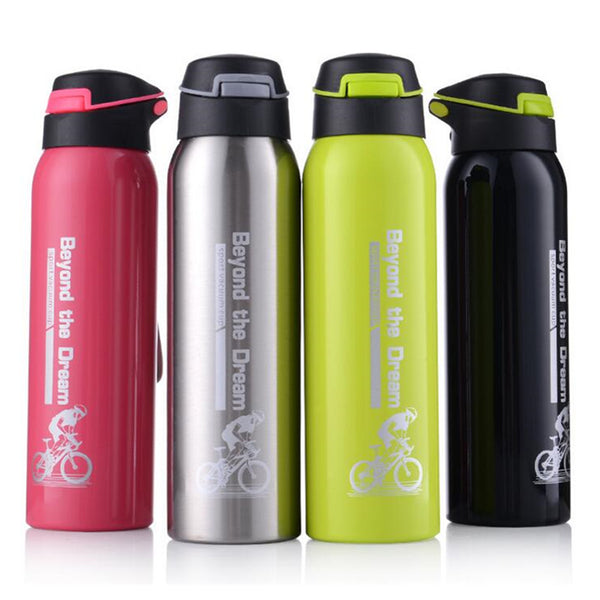 Portable 304 Stainless Steel 500ML Drink Water Bottle Insulated With Straw Water Bottle