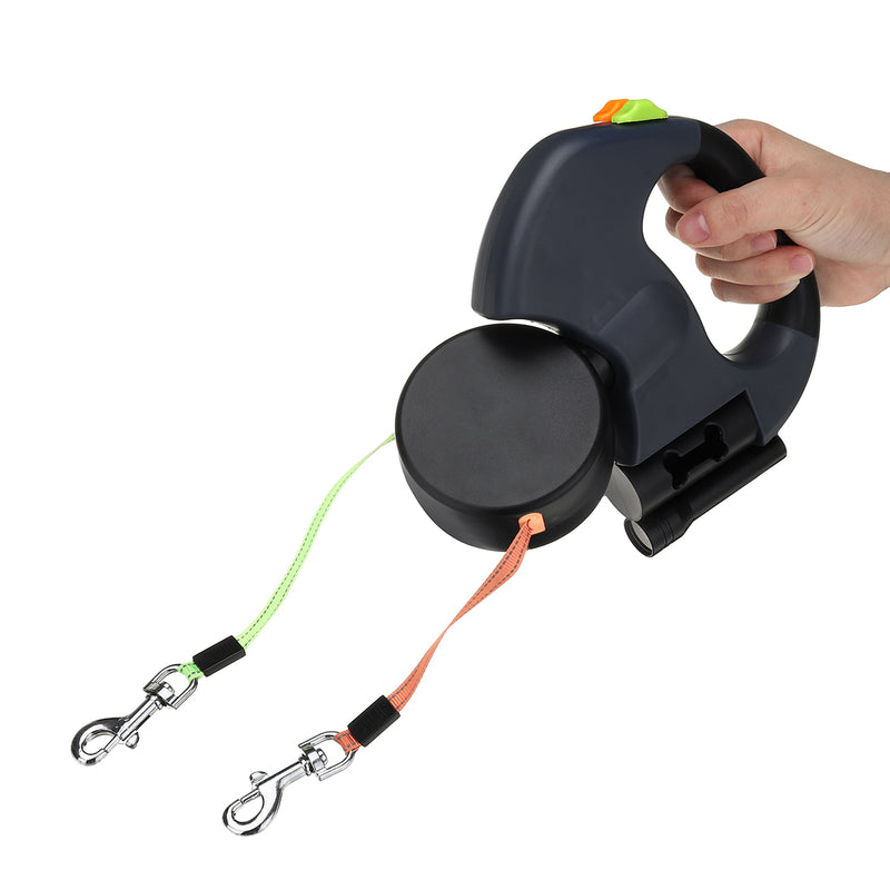 3M Walk Two Dog Pet Automatic Retractable Dog Traction Rope With LED Light Retractor