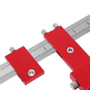 Red Aluminum Alloy Metric/Inch Cabinet Hardware Jig 4mm 5mm Drill Guide Cabinet Handle Template Jig