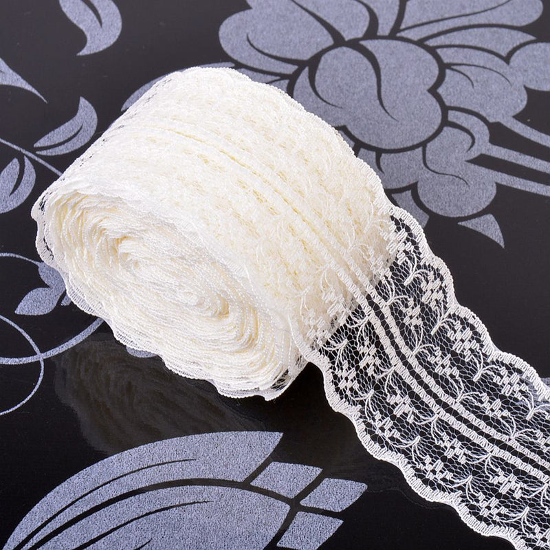 10 Yards 4.5cm Multi-Color Lace Wide Ribbon DIY Crafts Sewing Clothing Materials Gift Wedding Lace Closure