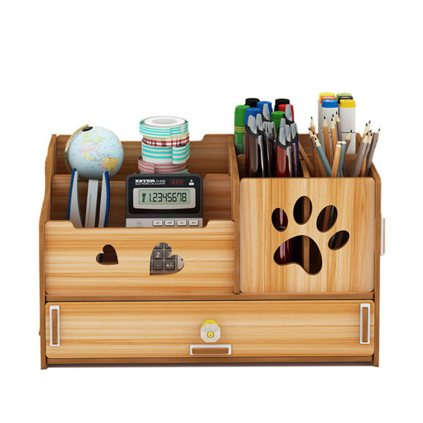 3 Colors Creative Pencil Pen Holder Storage Box Rack Desk Stationery Density Plate Multifunctional Home/Office Desktop Organizer