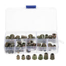 Suleve MXZN3 70Pcs M4/M5/M6 Zinc Alloy Wood Furniture Hex Socket Drive Head Threaded Insert Nut Internal and External Nut 8-15mm