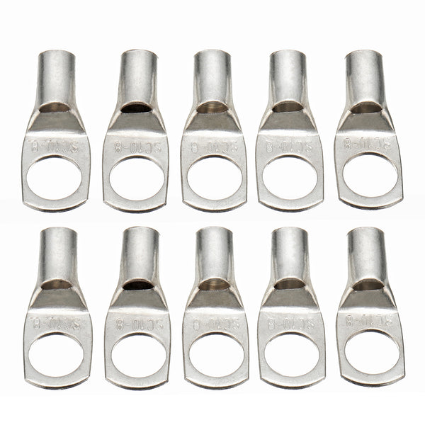 10 Pcs Copper Cable Terminal Lugs Eyelets Ring Crimp Terminals Connectors Wiring Connectors kit