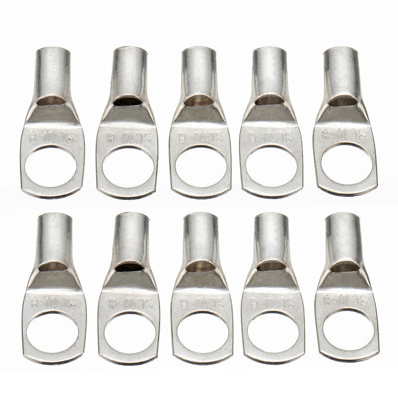 10 Pcs Copper Cable Terminal Lugs Eyelets Ring Crimp Terminals Connectors Wiring Connectors kit
