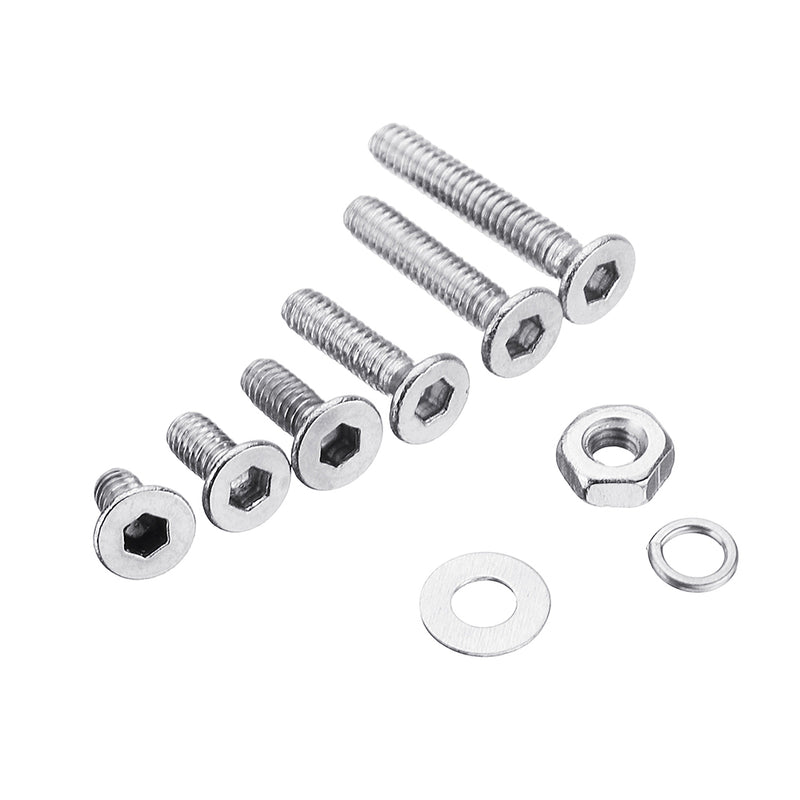 Suleve M2SSH1 600Pcs M2 304 Stainless Steel Hex Socket CapButtonFlat Head Screw Washer Nut Kit