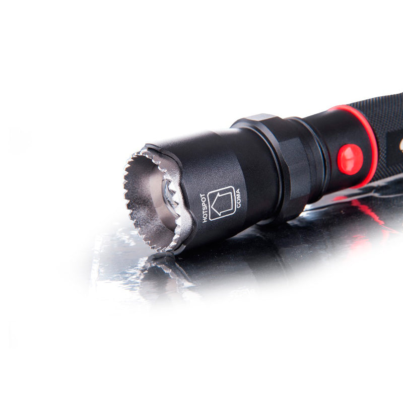 SHENYU YF1004 Tactical LED Flashlight 2000 Lumen 3 Modes 18650 Battery LED Torch Light Double Attack Head Emergency Survival Tool