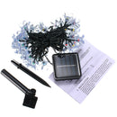 7M 50 LED Solar Christmas String Light Blossom Flower Fairy Lamps Outdoor