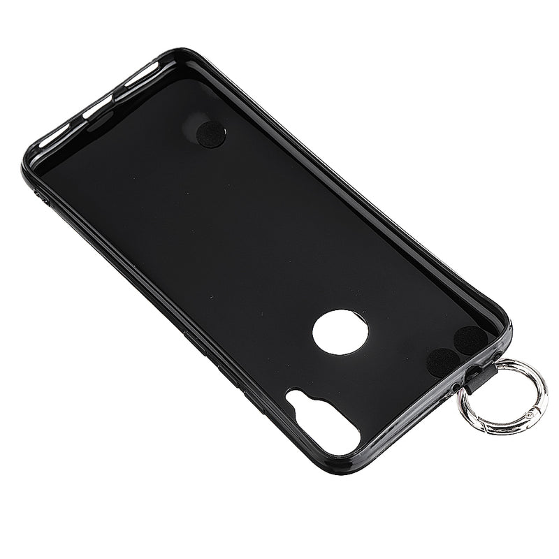 Bakeey Blue Ray Wrist Strap Shockproof Soft Silicone Protective Case for Xiaomi Redmi Note 7 / Note 7 Pro