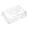 Enclosure Protective Transparent Assembly Case For Raspberry Pi 3 Model B+
