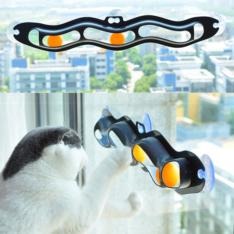 Pet Toys Play Funny Pet Puppy HangingBall Window Table Tennis Track Toys