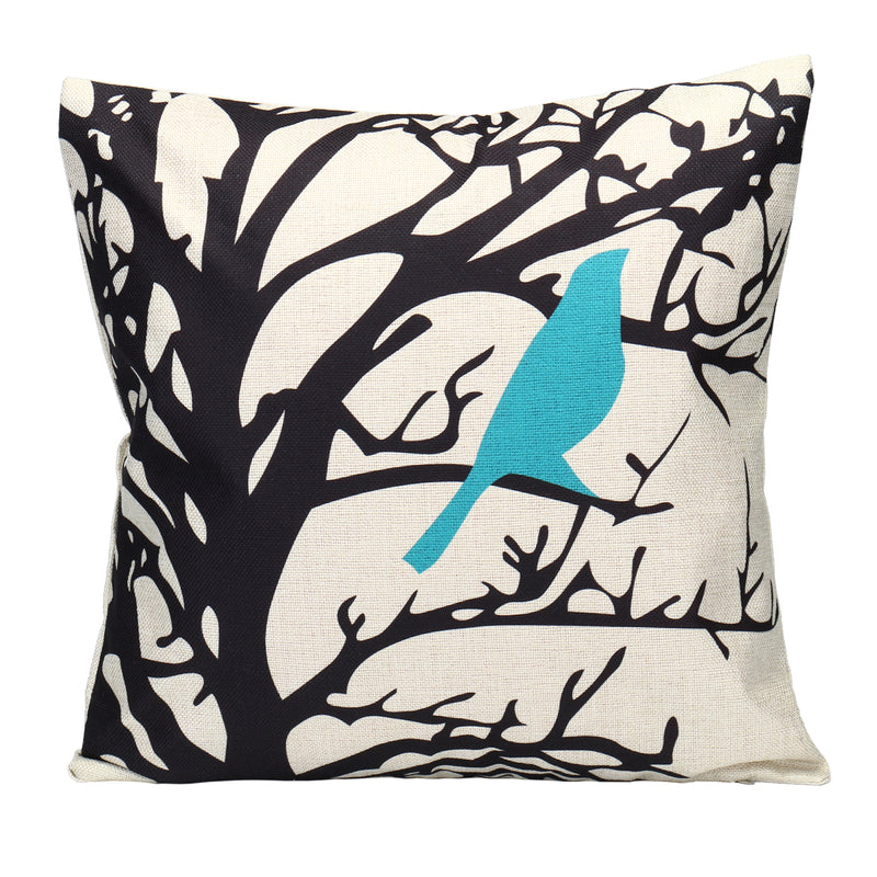 45x45cm Bird Square Pillow Case Cushion Cover Sofa Throw Home Bedroom Decor