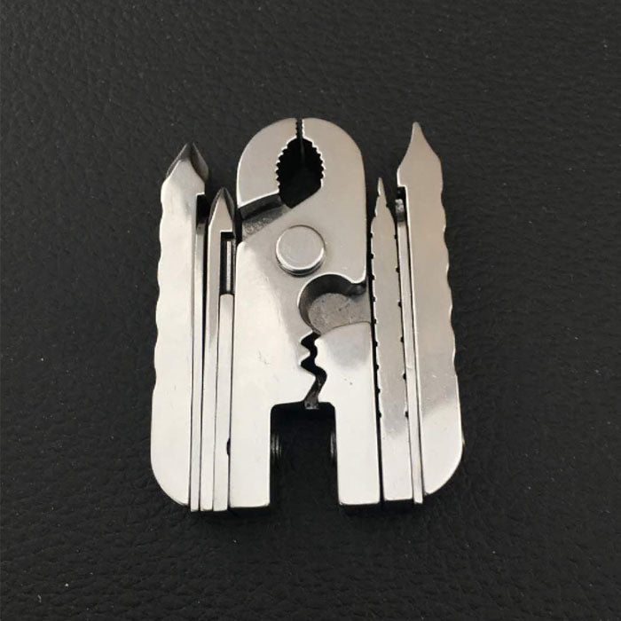 9 In 1 Mini Protable Multi-function Pliers Screwdriver Crimper EDC Tool Folding Universal Key Chain