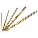 Doersupp 50Pcs Titanium Coated Twist Drill Bit Set 1/1.5/2/2.5/3mm HSS Wood Metal Drilling Tool
