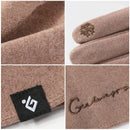 GOLOVEJOY Touch Screen Self-Heating Glove Autumn Winter Warm Windproof Business Embroidery Outdoor