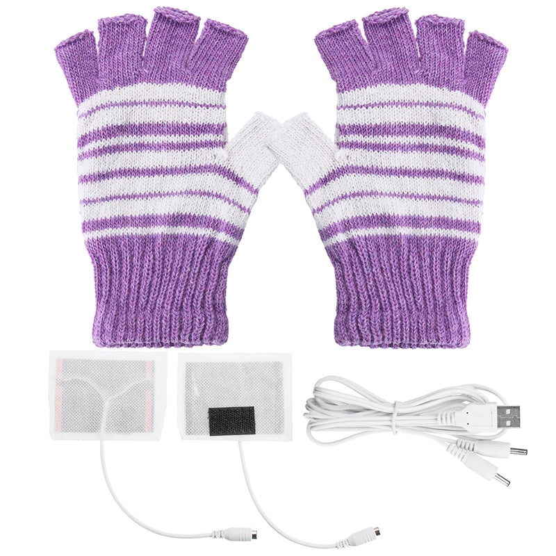 Electric USB Heated Motorcycle Gloves Winter Warmer Unisex Knitting Thermal Glove Xmas Gift