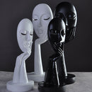 Nordic Style Simple Creative Household Decorations Resin Portrait Mask Crafts Tabletop Decoration Mo