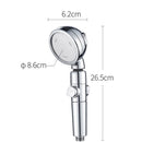 High Pressure Adjustable Bath Shower Head Turbo One-key Stop Button With 2Pcs Filter
