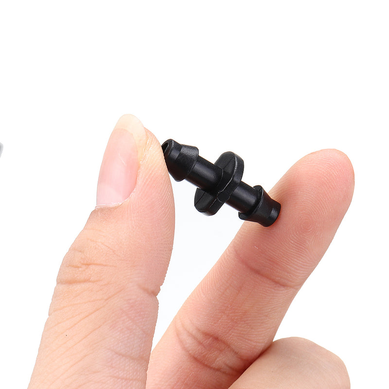 50Pcs 1/4 Inch Irrigation Connector Straight Barbed Double Way Joint Drip Irrigation 4/7 Hose Connector Hose Barb