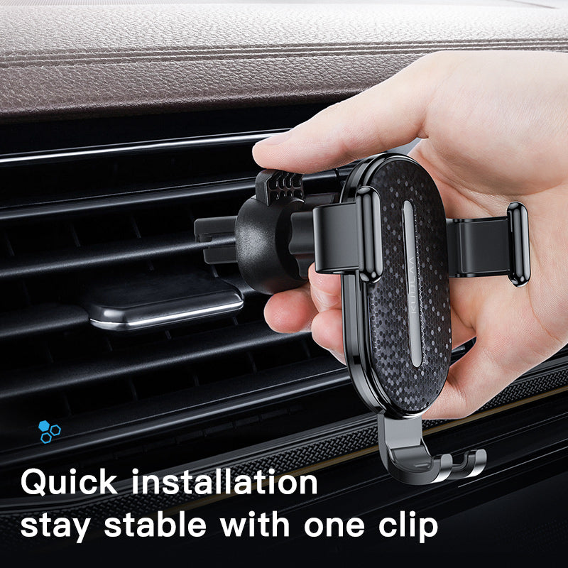 KUULAA Gravity Linkage Automatic Lock Air Vent Car Phone Holder for 4.0-6.5 Inch Smart Phone for iPhone Xiaomi
