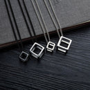 Retro Rubik's Cube Hollow Pendant Pendant Solid Wave Men's Necklace