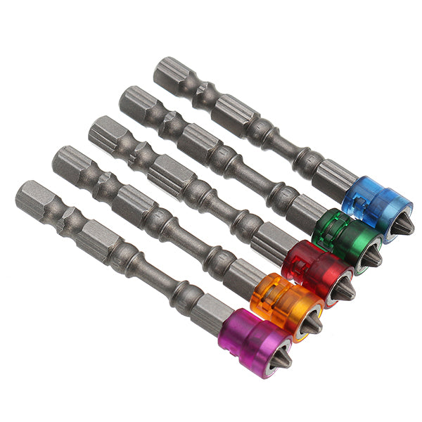 5Pcs 65mm S2 Alloy PH2 Phillips Magnetic Screwdriver Bits 1/4 Inch Hex Shank Drywall Screwdriver