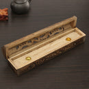 Mango Wooden Incense Stick Holder Burning Joss Box Inlay Cone Burner Ash Catcher