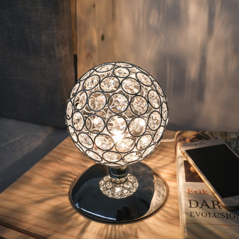 Modern Crystal Ball Table Lamp Night Light  Bedroom Bedside Desk Lamp Touch