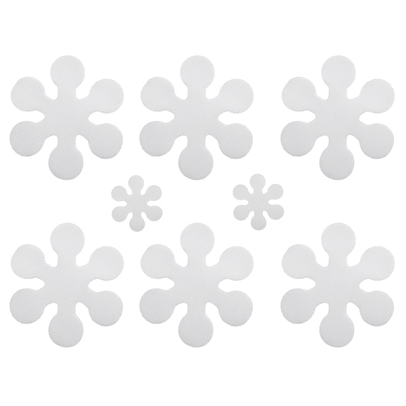 8Pcs Snowflake Shape Anti Skid Waterproof Bath Tub Treads Bathroom Stickers Decorations