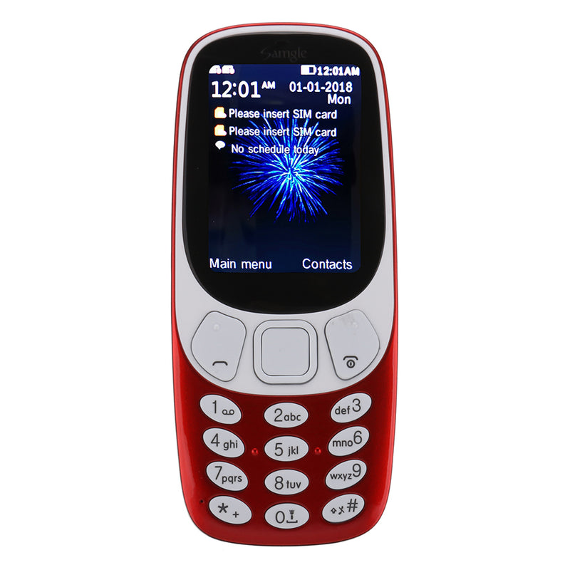 Samgle 3310 3G Network 1450mAh 2.4 inch 3D Screen bluetooth Dual Sim Card Dual Standby Feature Phone