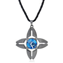 Unisex Fidget Spinner Necklace Four Leaf Crab Craws Pendant Necklace Women Men