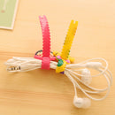 2Pcs Storage Wrap Cable Wire Tidy USB Earphone Winder Sawtooth Organizer Office School Holder