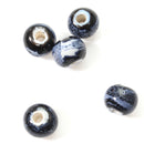 Retro Style 5Pcs 10mm Flower Glaze Beads Round DIY Spacer Loose Beads