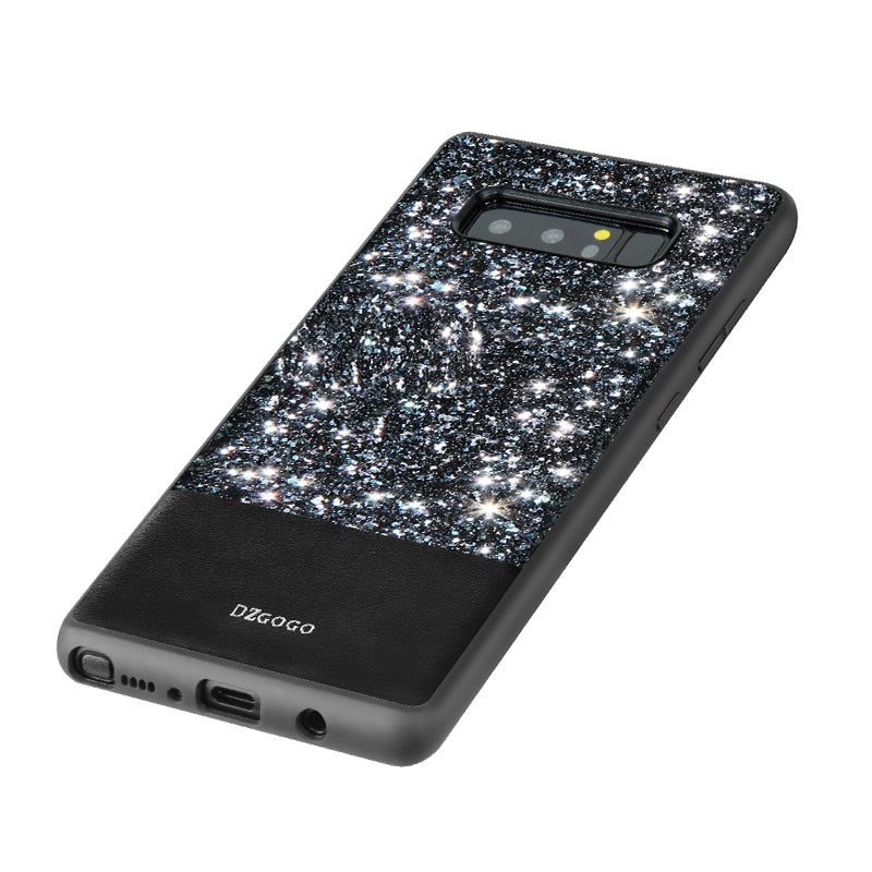 DZGOGO Diamond Bling PU Leather Protective Case for Samsung Galaxy Note 8