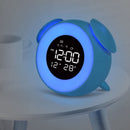 LD908 LED Wake Light Clock Ambient Light Rechargable Alarm Clock with Sunset Mode Digital 12/24 Hour Display