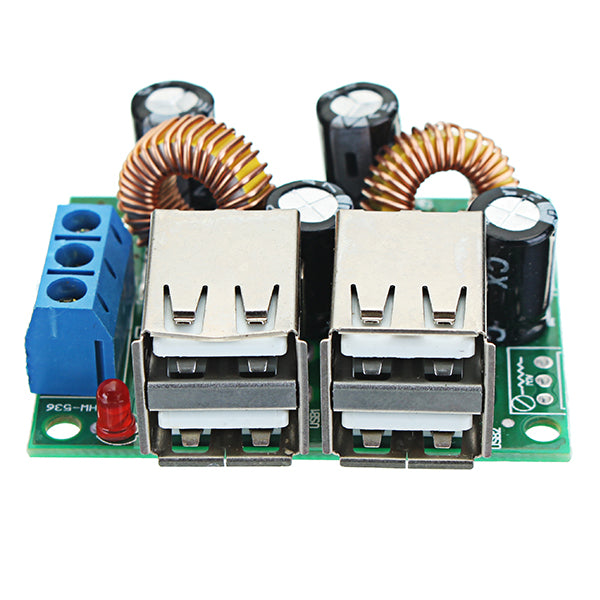 7-40V 3A Multifunction Vehicle 4 USB Interface Car Charger 36/24/12/9V To 5V 3A Buck Module