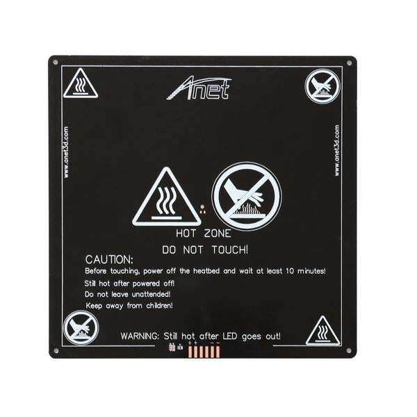 Anet 300mm*300mm*3mm 24V Aluminum Hot Bed Heating Platform Heated Bed Substrate with Hot-bed Wire for Anet A8 PLUS E16 3D Printer