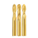 Drillpro 6mm Shank 2 Flutes Ball Nose End Mill Cutter 15/17/22mm Titanium Coated CNC Cutting Tool