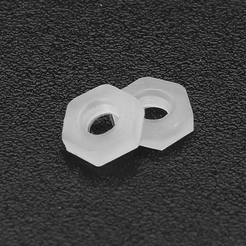 Suleve M2NN1 100Pcs M2 White Nylon Hex Nut Nuts