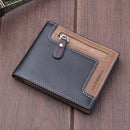 IPRee Men's Short Wallet Leather Travel Trifold ID Credit Card Holder Coin Purse