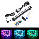 DOCEAN LED RGB Aquarium Light 28cm 16 Color RF Remote Control Waterproof Fish Tank Underwater Lamp