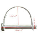 6/8/10mm Brass Silver D Clip Shaft Locking Tailgate Retaining Pin For Trailers