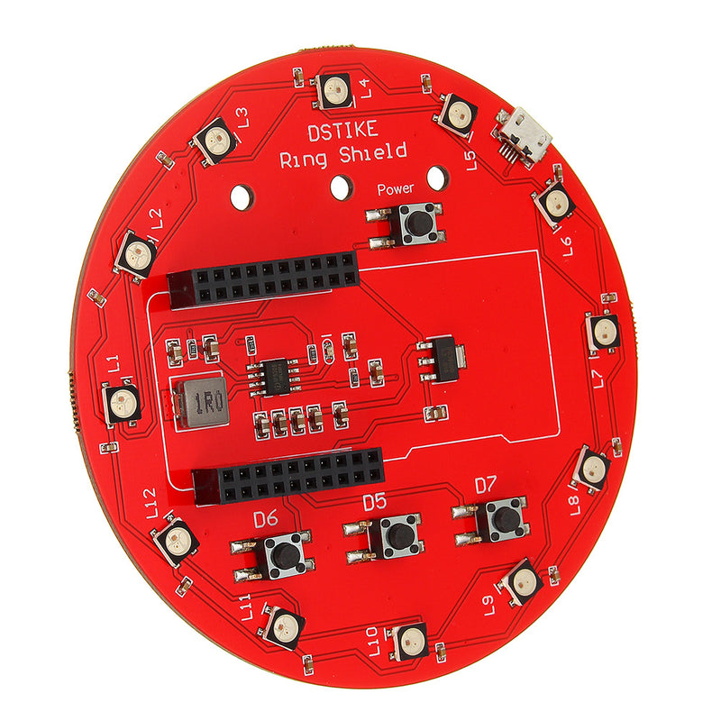 WS2812B Ring Shield For  18650 battery charger Li-battery charger RGB LED Expansion Board