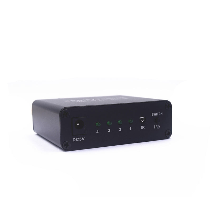 4 In 1 Out SPDIF/TosLink Digital Fiber Audio Switcher With The IR Infrared For Video