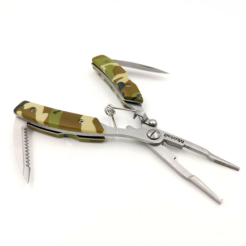 Mustad MT023C Stainless Steel Multifunctional Fishing Pliers Fishling Line Tools Fishing Equipment