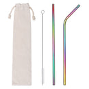 B51135 Stainless Steel Metal Drinking Straw Reusable Straws Cleaner Brush Kit